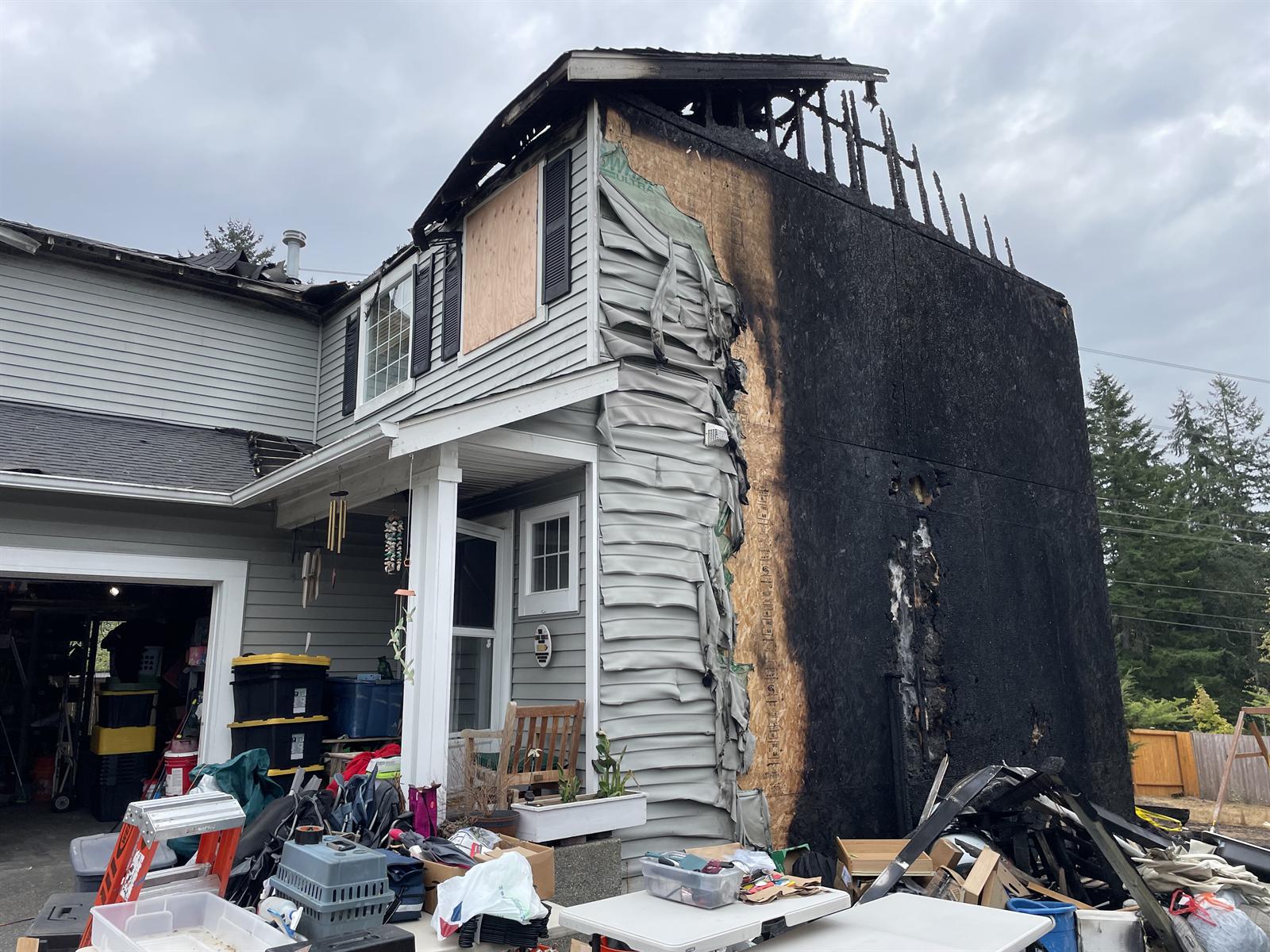 Fire damage before restoration